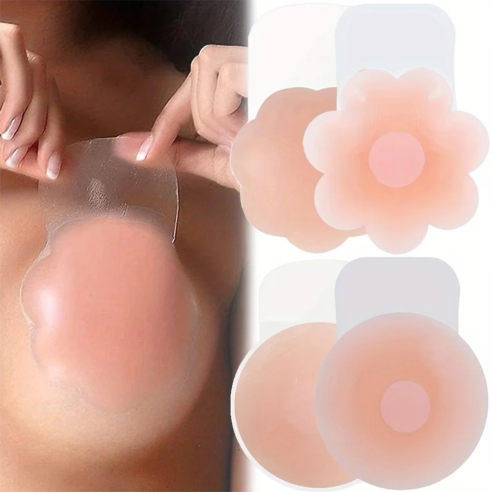 Silicone Bra Adhesive - 1 paire de cache-mamelon en Silicone,