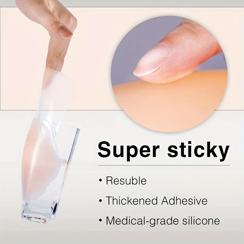 1 paire de cache-mamelon en Si - Silicone Bra Adhesive avis et prix