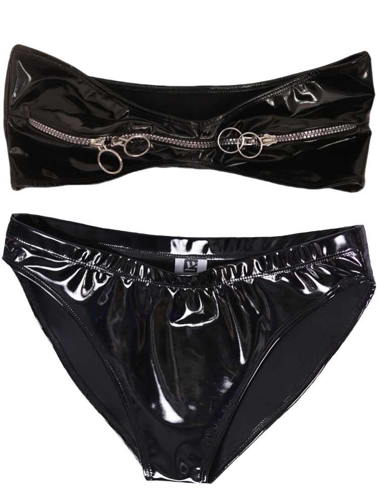 Ensemble de tenue en PVC effet - Thong Bikini Women avis et prix